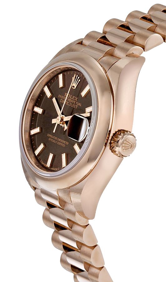 Rolex Lady-Datejust 28 Rose Gold President Bracelet Women's Watch 279165-0007 - Image 2