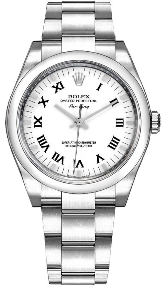 Rolex Oyster Perpetual Air-King White Dial Women's Watch 114200