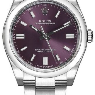 Rolex Oyster Perpetual 36 Automatic Red Grape Dial Women's Watch 116000-0010