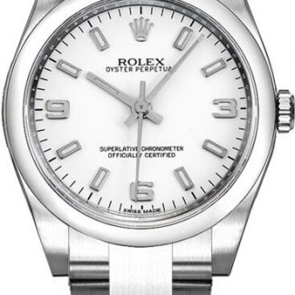 Rolex Oyster Perpetual 26 White Dial Women's Watch 176200-0011