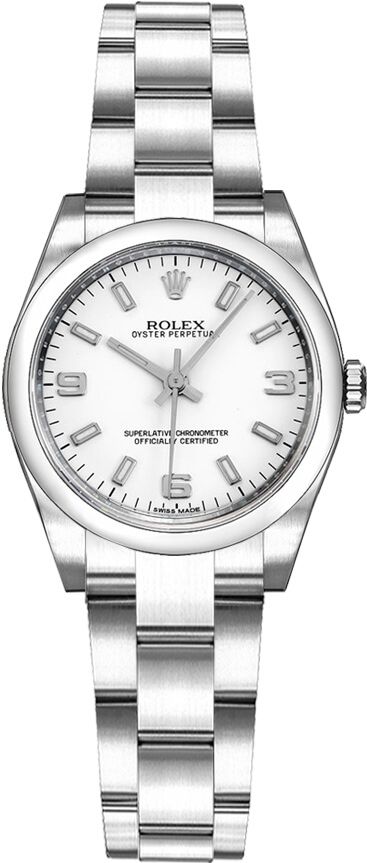 Rolex Oyster Perpetual 26 White Dial Women's Watch 176200-0011