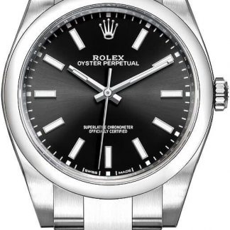 Rolex Oyster Perpetual 39 Black Dial Men's Watch 114300-0005