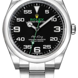 Rolex Oyster Perpetual Air-King Black Dial Men's Watch 116900-0001