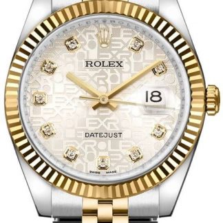 Rolex Datejust 36 Silver Jubilee Diamond Women's Watch 116233-0156