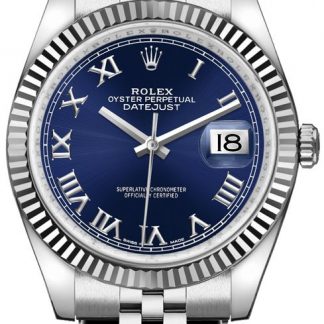 Rolex Datejust 36 Blue Roman Numeral Dial Watch 116234