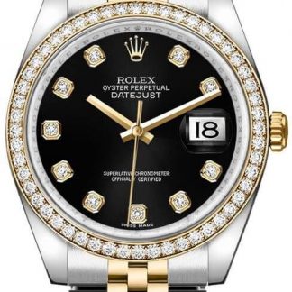 Rolex Datejust 36 Black Diamond Watch 116243