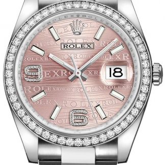 Rolex Datejust 36 Pink Dial Oyster Bracelet Watch 116244