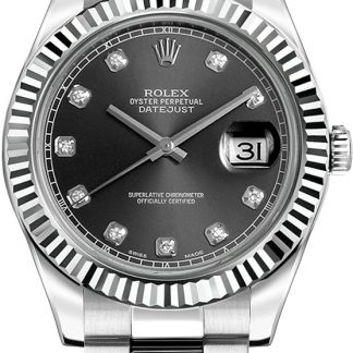 Rolex Datejust ii 41 vitguld bezel män klocka 116334