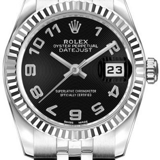 Rolex Lady-Datejust 26 Black Dial Watch 179174
