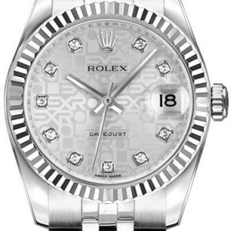 rolex lady-datejust 26 argento orologio da donna 179174