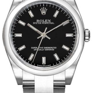 Rolex Oyster Perpetual 26 Black Dial Women's Watch 176200