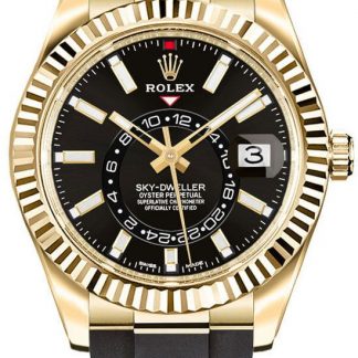 Rolex Sky-Dweller 18k Yellow Gold Men's Luxury Watch 326238-0009