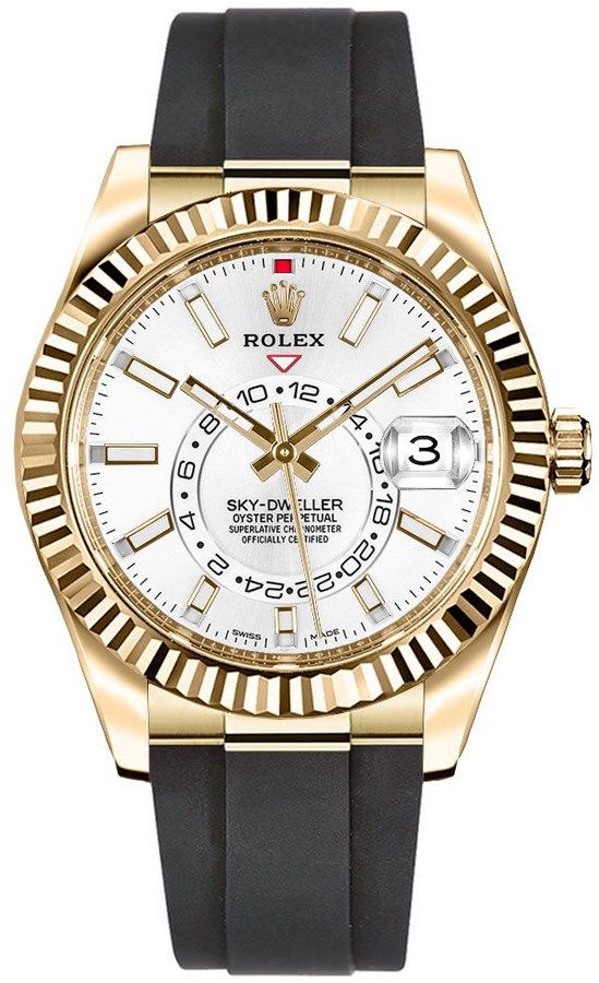 Rolex Sky-Dweller 42mm White Dial Men's Watch 326238-0006