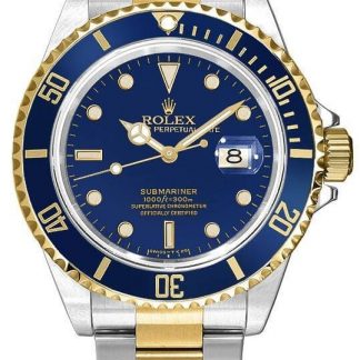 Rolex Submariner Date Blue Dial Men's Watch 16613LB