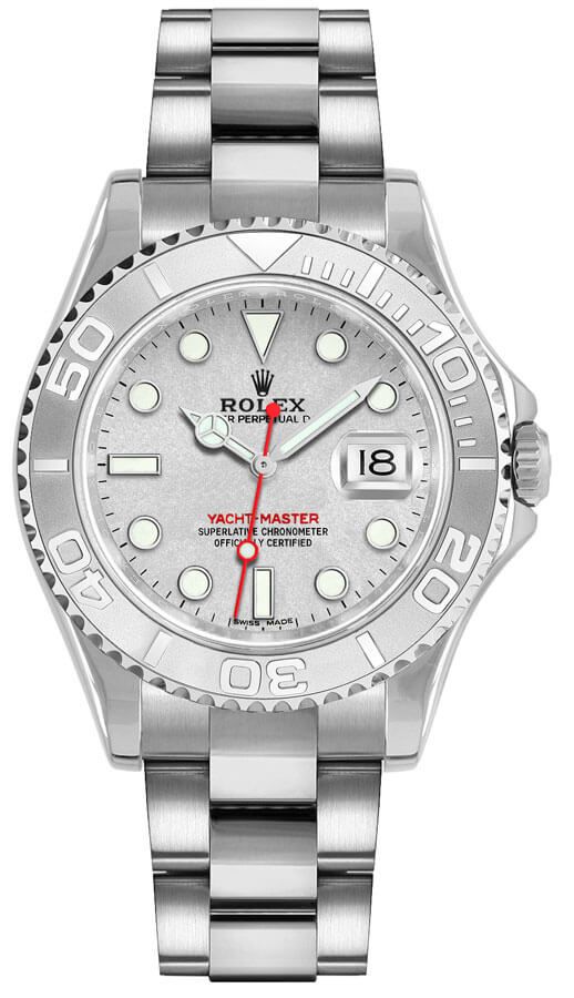 Rolex Yacht-Master 35 Platinum Bezel Women's Watch 168622