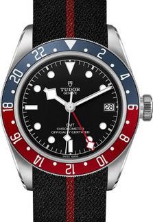 Tudor black bay gmt svart urtavla tyg band män klocka m79830rb-0003